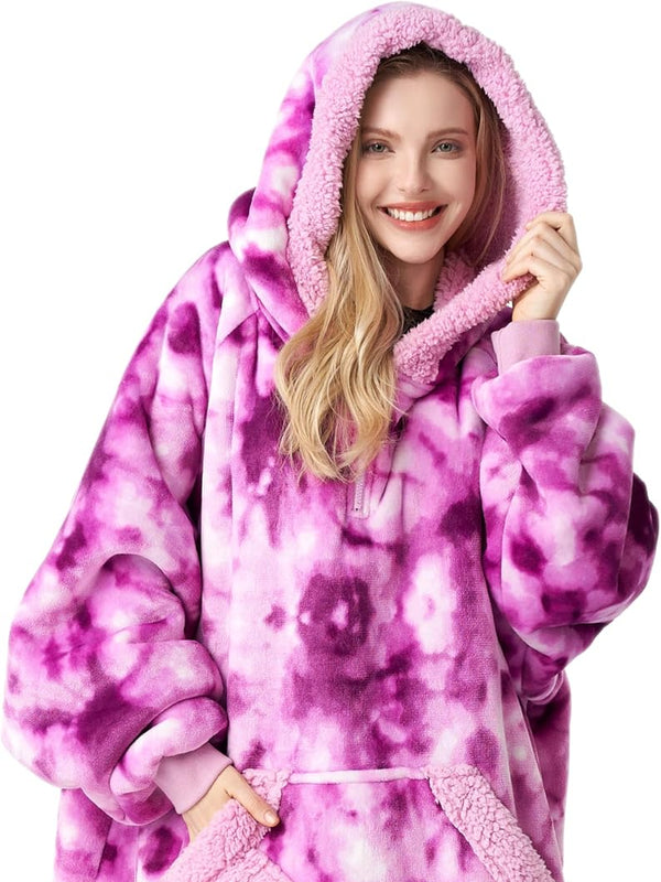 Purple Tie Dye Fluvy Hoodie