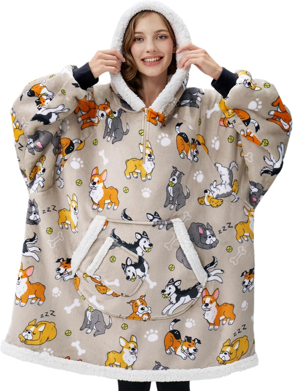 Grey Dog Fluvy Hoodie