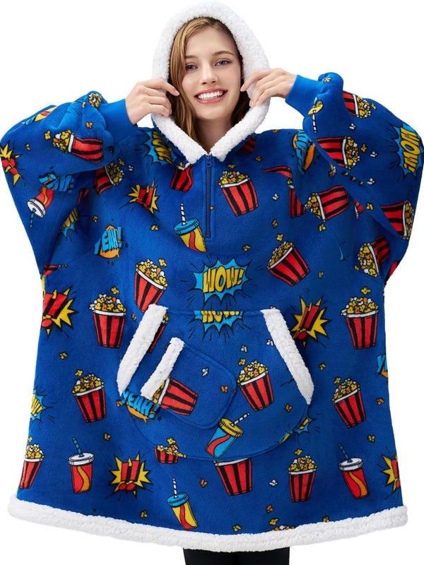 Blue Popcorn Fluvy Hoodie