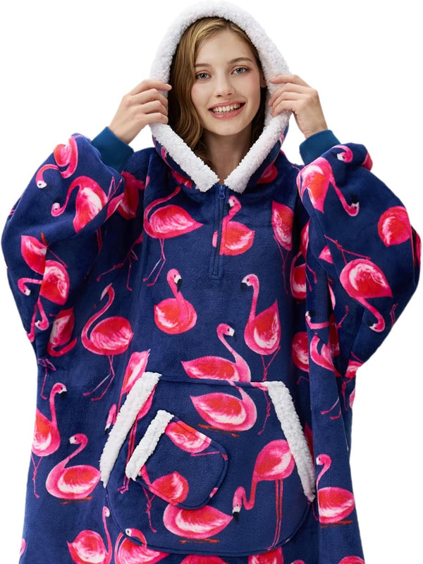 Blue Flamingo Fluvy Hoodie