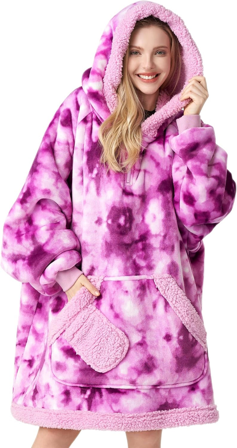 Purple Tie Dye Fluvy Hoodie