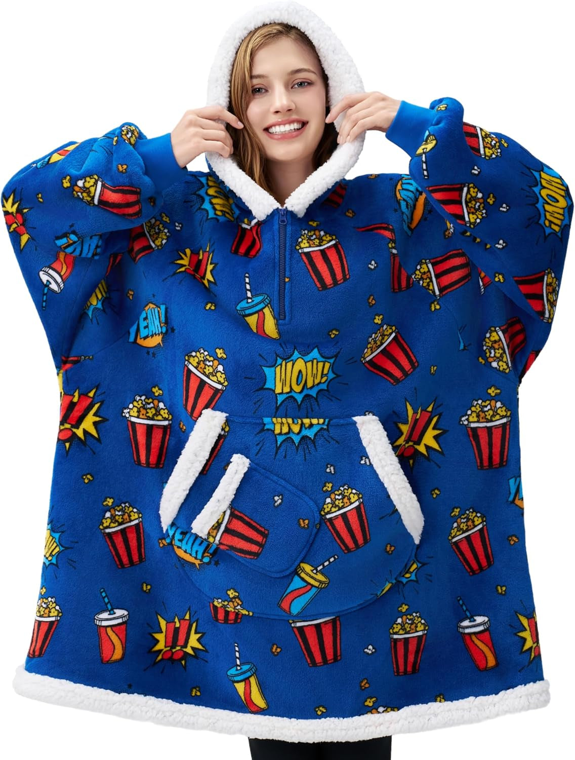Blue Popcorn Fluvy Hoodie