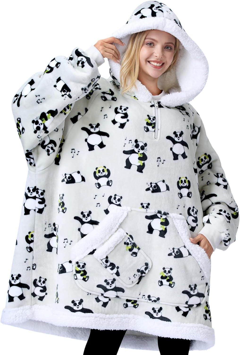 Grey Panda Snug Hoodie