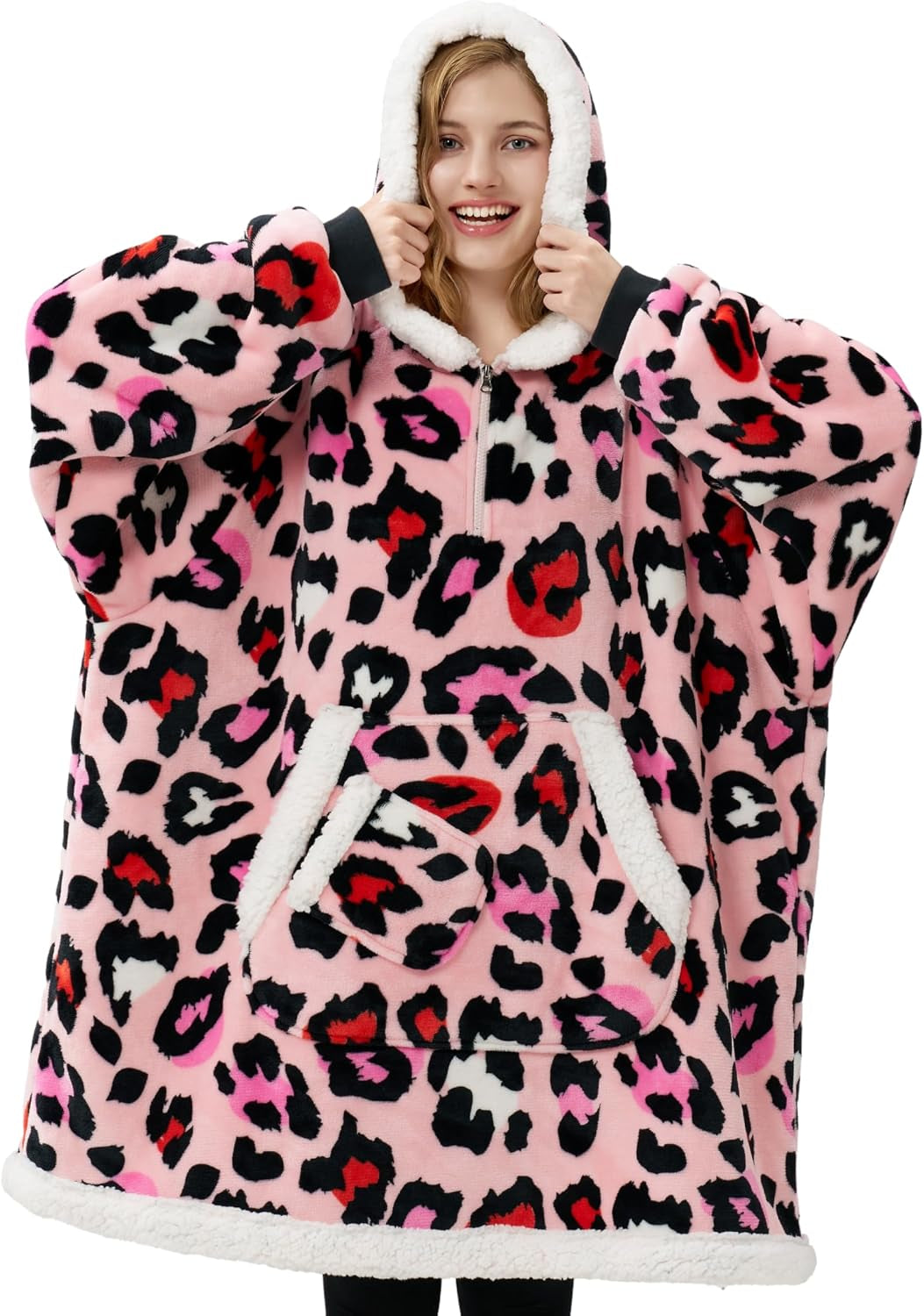 Pink Leopard Snug Hoodie