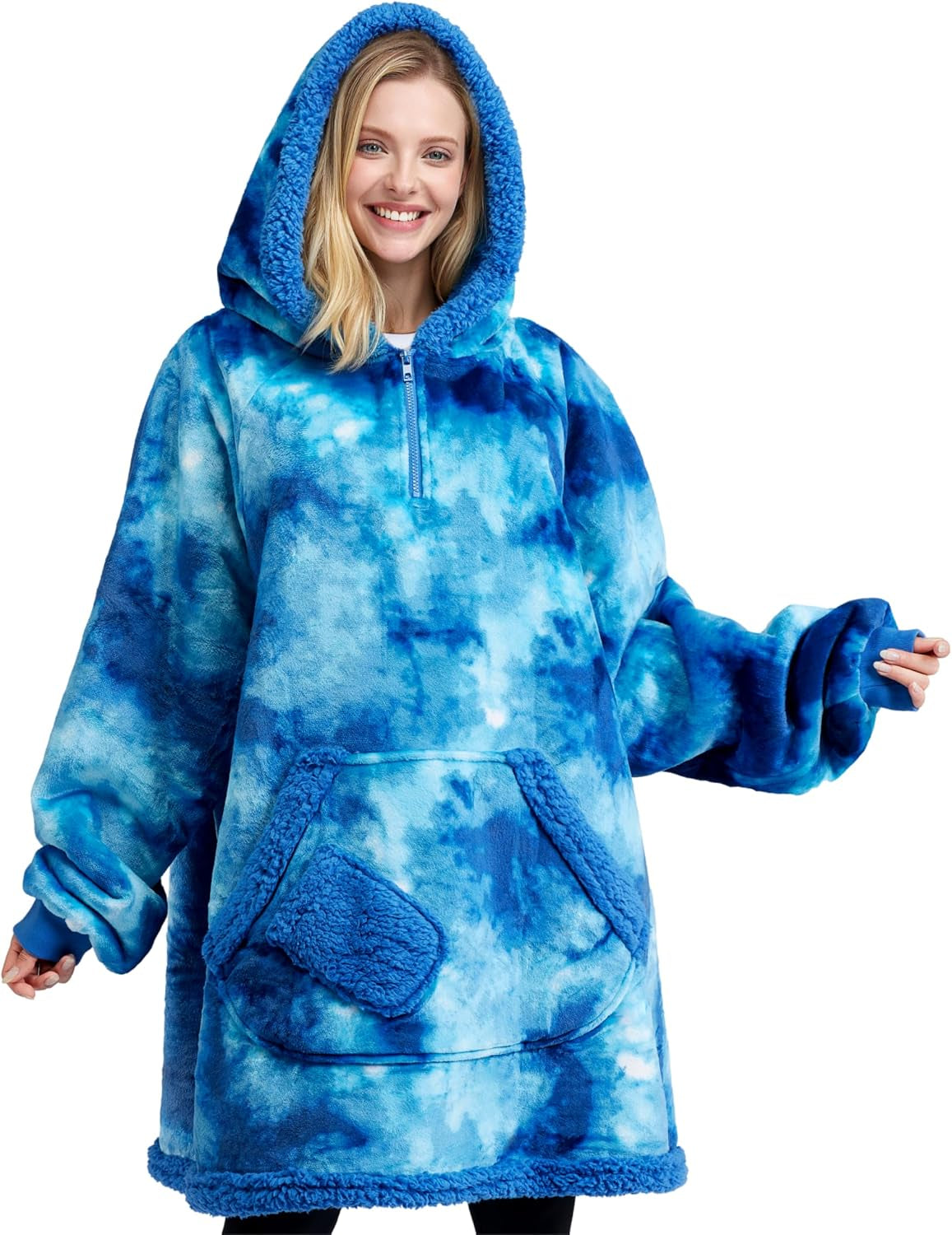 Dark Blue Tie Dye Snug Hoodie
