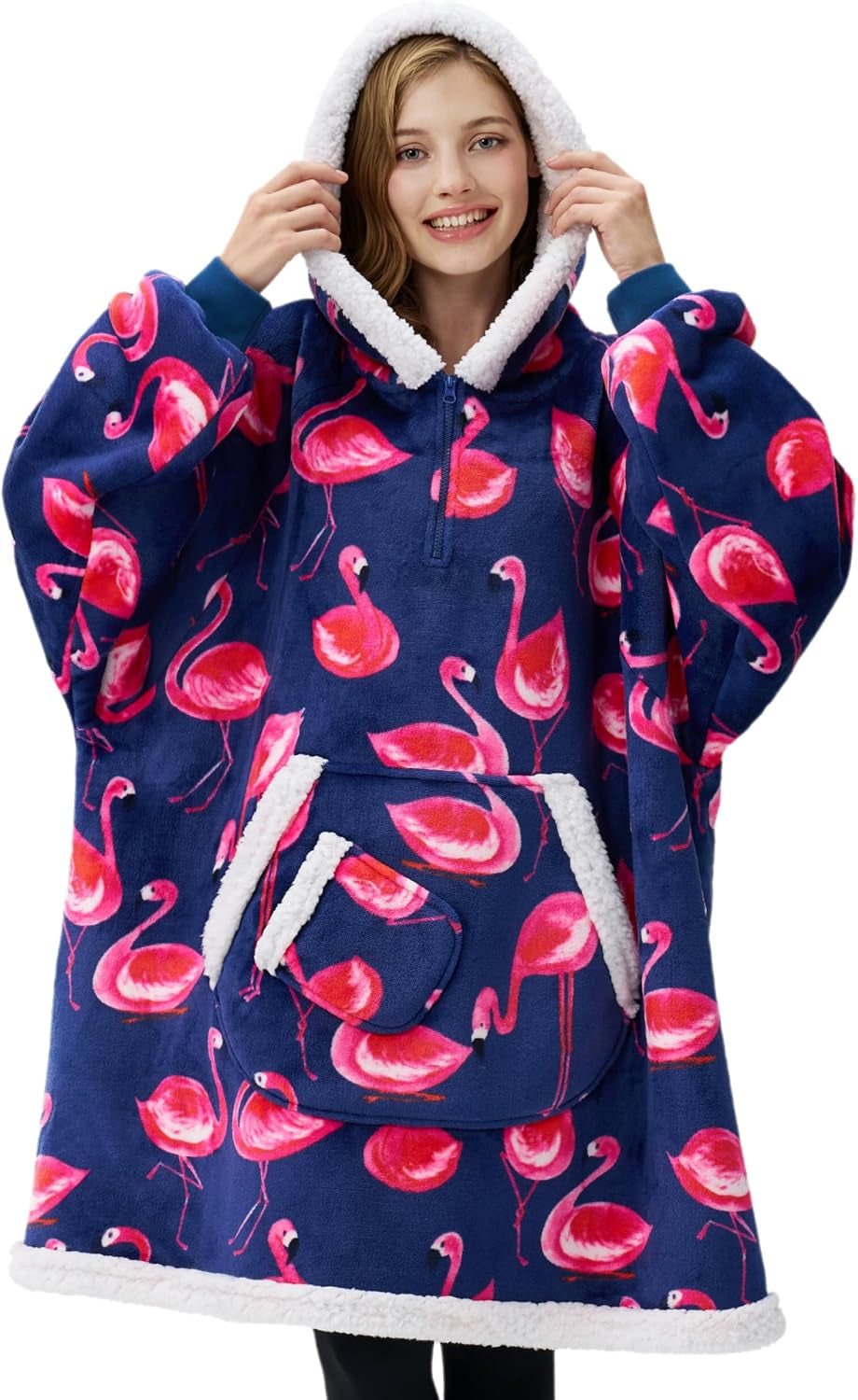 Blue Flamingo Fluvy Hoodie