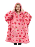 Pink Strawberry Fluvy Hoodie