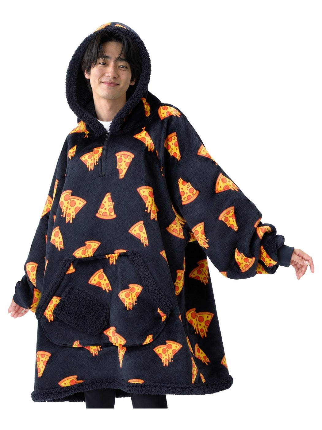 Black Pizza Fluvy Hoodie