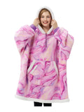 Purple Texture Pattern Fluvy Hoodie