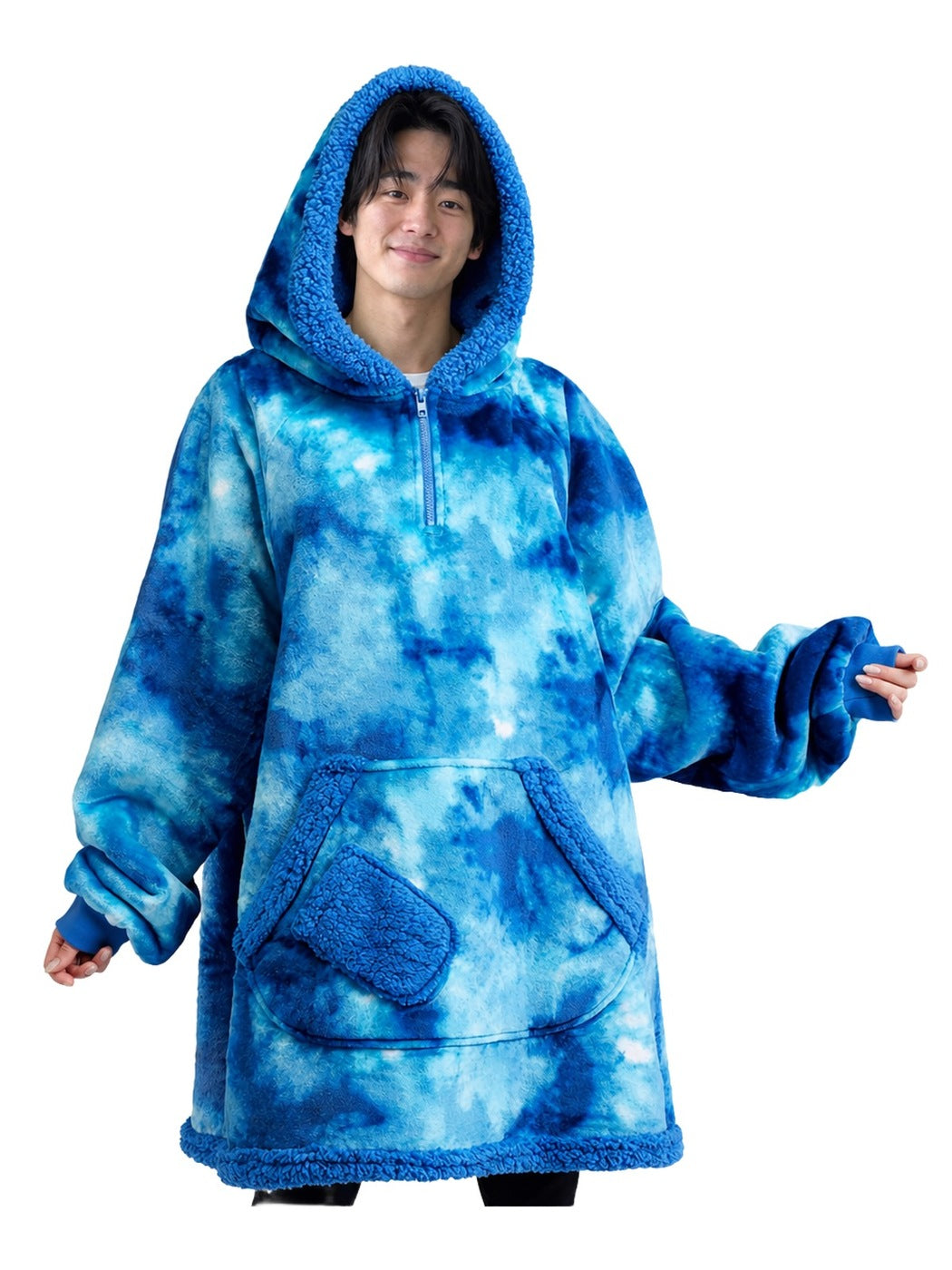 Dark Blue Tie Dye Snug Hoodie