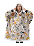Grey Dog Fluvy Hoodie