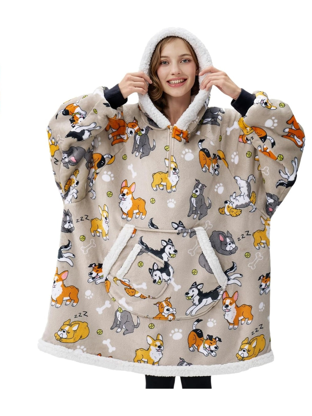 Grey Dog Fluvy Hoodie