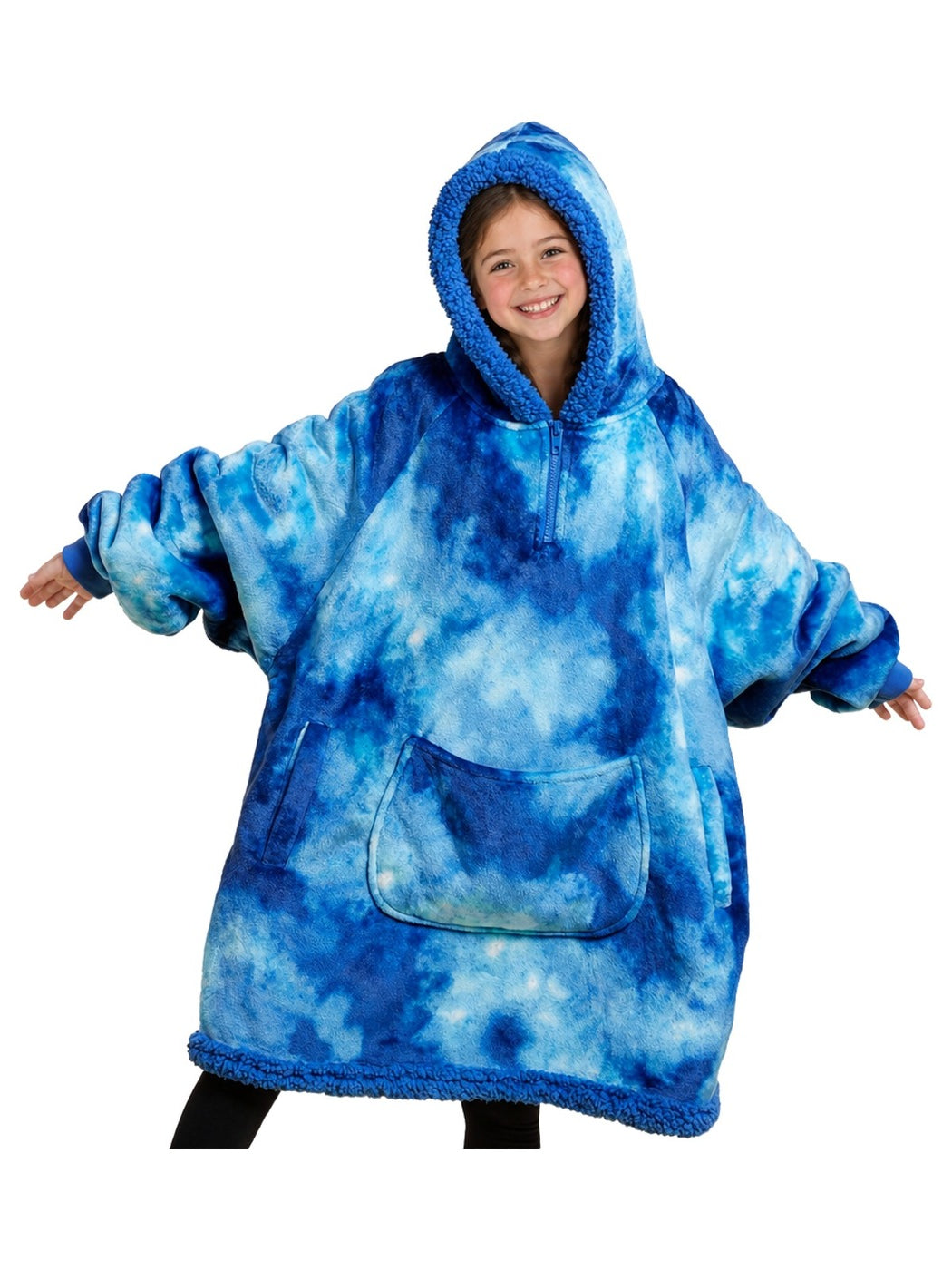 Dark Blue Tie Dye Snug Hoodie