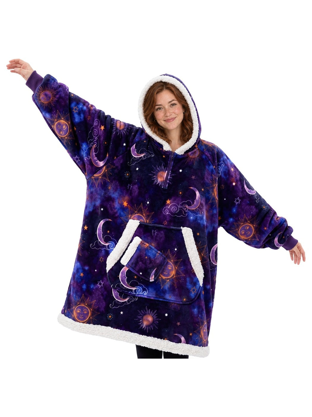 Purple Star & Moon Snug Hoodie