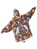 Dark Gray Corgi Fluvy Hoodie