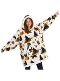 Beige Camping Bear Fluvy Hoodie
