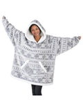 Grey Snowflake Fluvy Hoodie