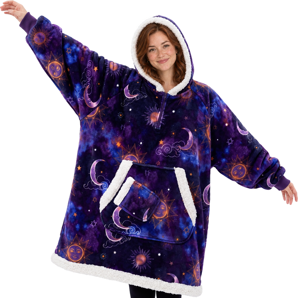 Purple Star & Moon Snug Hoodie