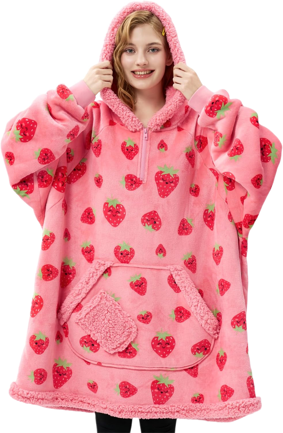 Pink Strawberry Snug Hoodie