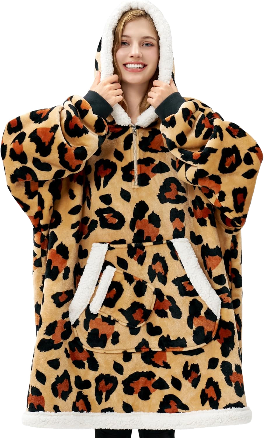 Brown Leopard Snug Hoodie